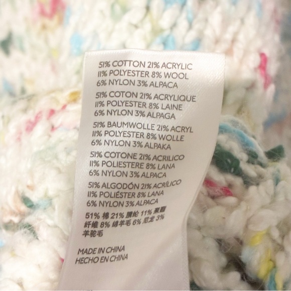 Anthropologie Size Small Multi Color Thick Knit Gaia Mock Neck Sweater - Picture 5 of 6